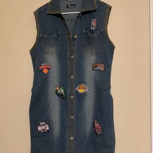 NBA Blue Jean Dress, Size XL